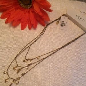 NWT Loft Layered Gold-Tone Necklace